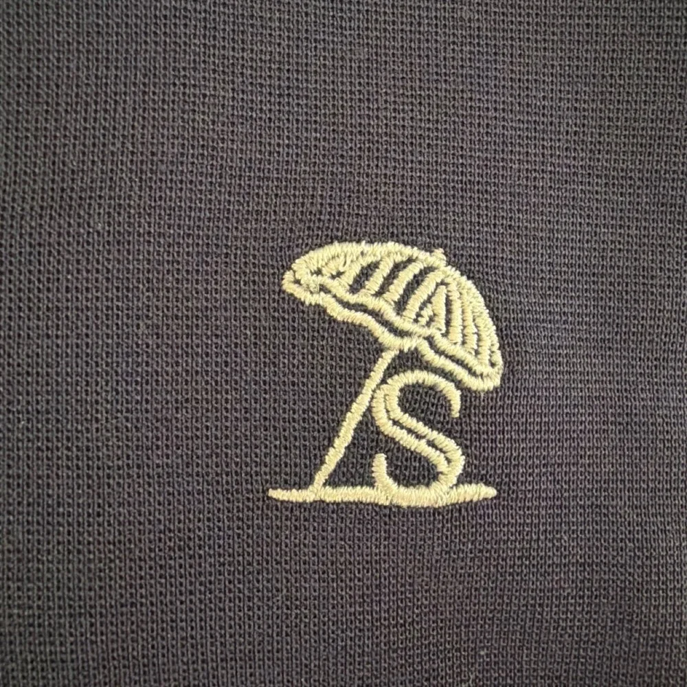 Boast Mens Navy Blue Short Sleeve Cotton Blend Pique Polo Shirt Size Large